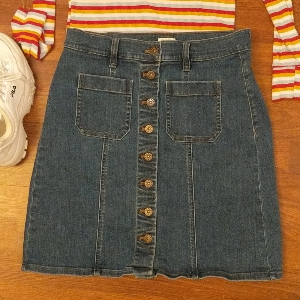 J Crew Button-Up Skirt